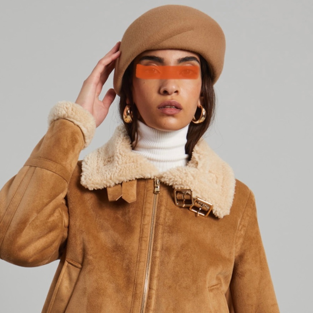 Intrend by Max Mara Wool Dome Hat Camel Size: 57 S/M Fall/Winter
